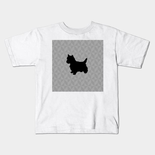 West Highland White or Westie Dog Lover Gift - Scandi Geometric Silhouette Kids T-Shirt by Elsie Bee Designs